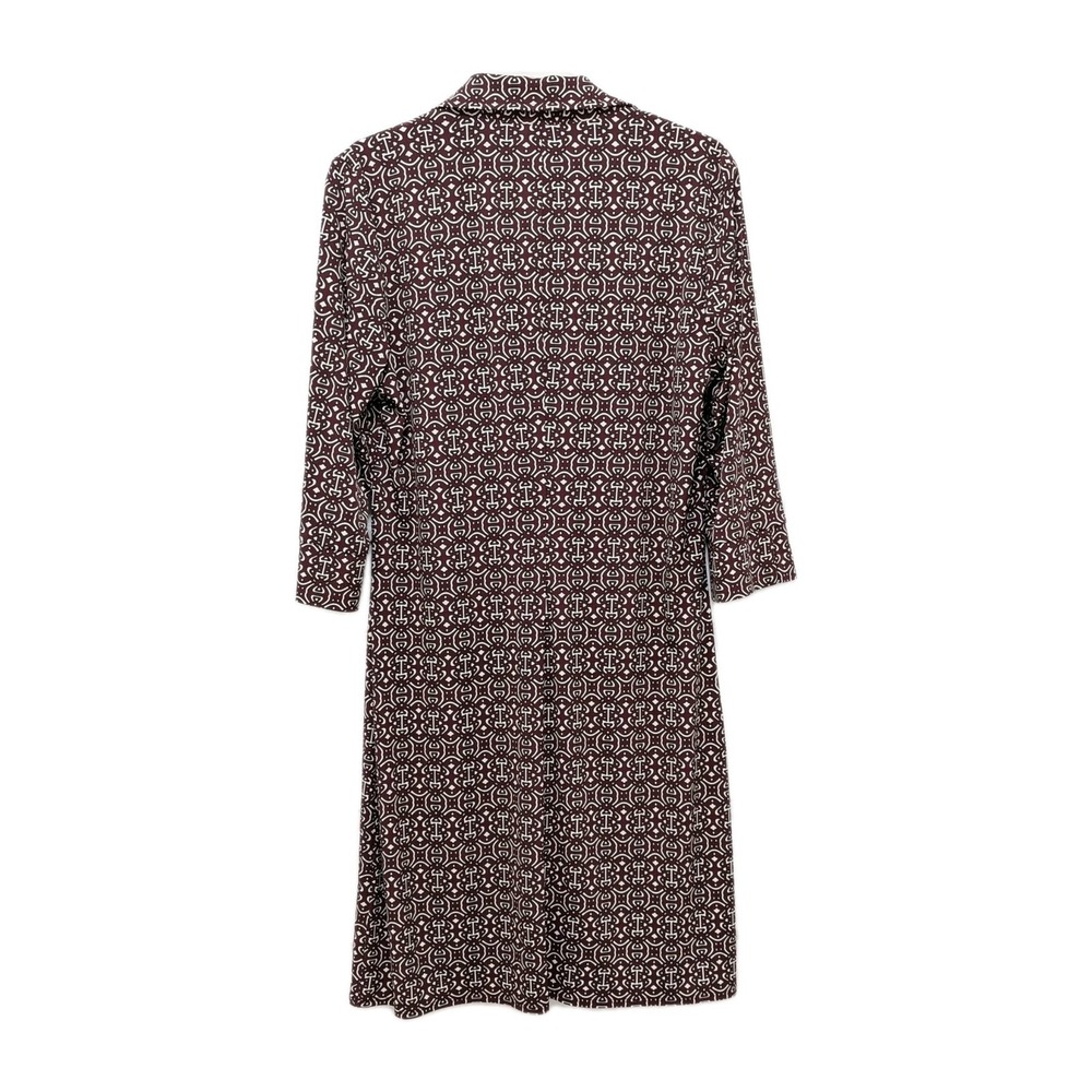 Laundry by Shelli Segal Pullover Jersey Dress Size 10 Maroon Black Geo Retro - Picture 6 of 12